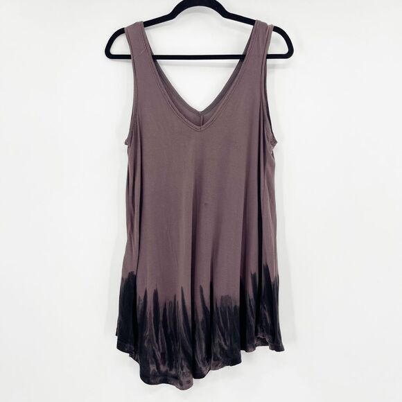 Free People Tops - Free People Ombre Tank Top Womens Size M Brown Black Scoop Neck Y2K Western